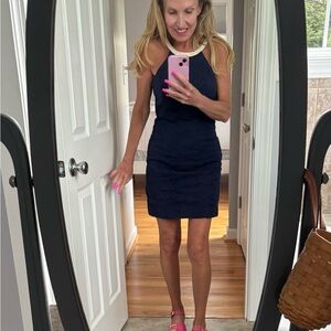 Lilly Pulitzer pearl shift, sunflower Navy, size 00 stunning dress!